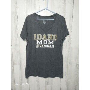 University Of Idaho Vandals Mom V Neck Tee Gray XL
